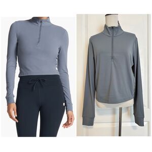 Vuori Studio Half Zip Long Sleeve Performance Athleisure Lightweight Azure XL